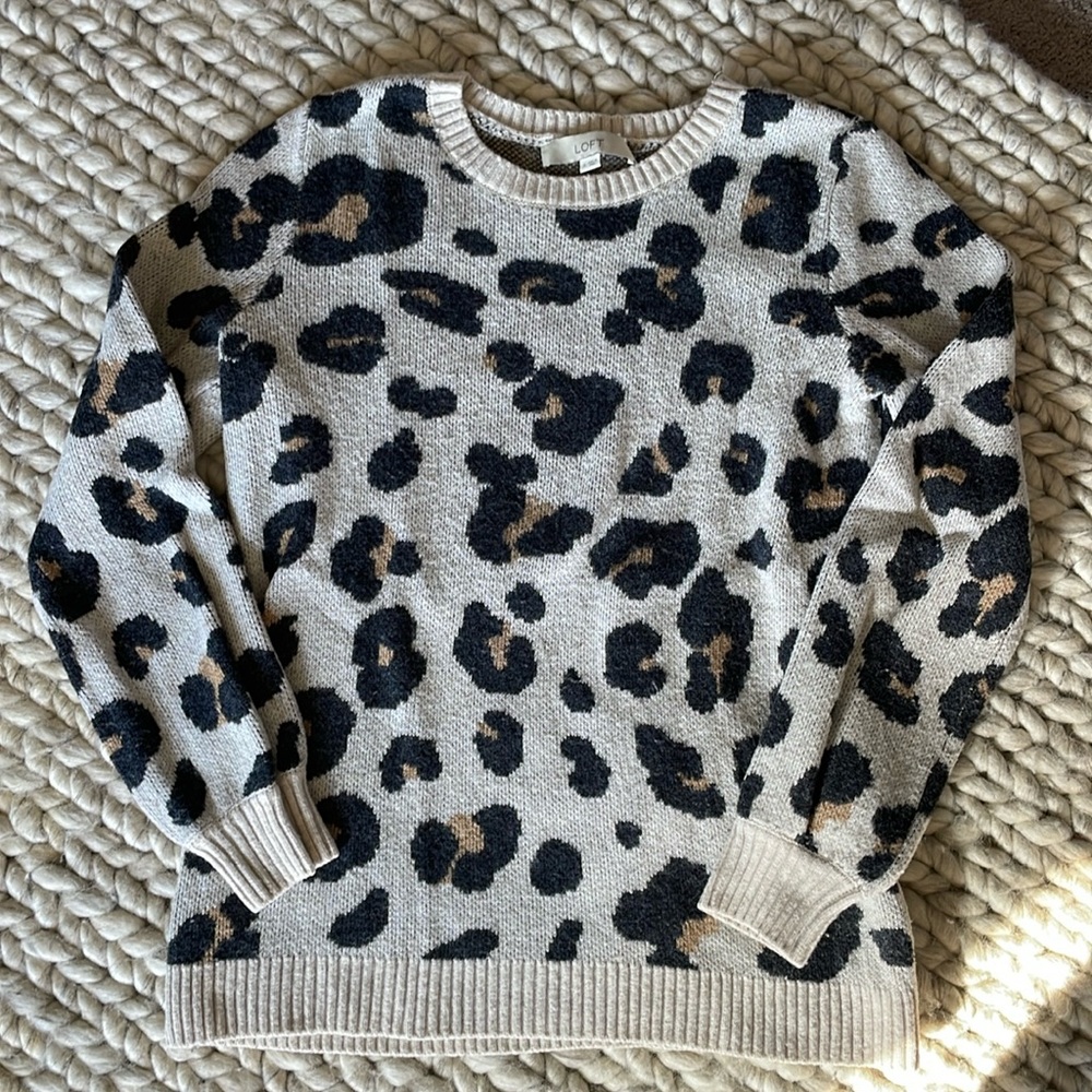 Loft cheetah print sweater